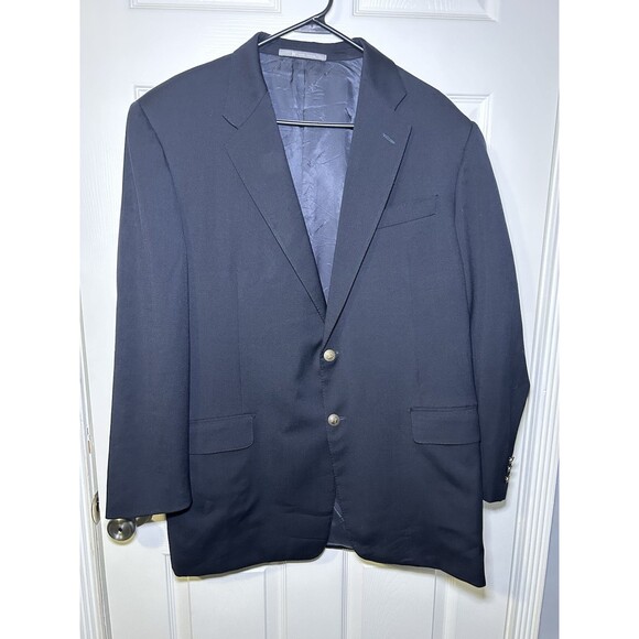 Hickey Freeman Men’s Madison Wool/Cashmere Sports Coat Blazer (BLACK) Size 44R - Picture 1 of 8